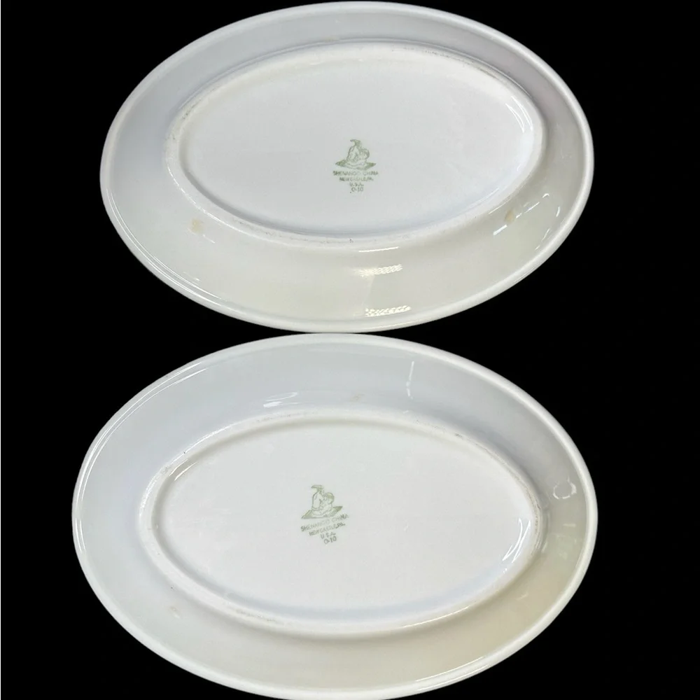 Vintage 1950’s Oval Shenango 9.5” Plates (2)